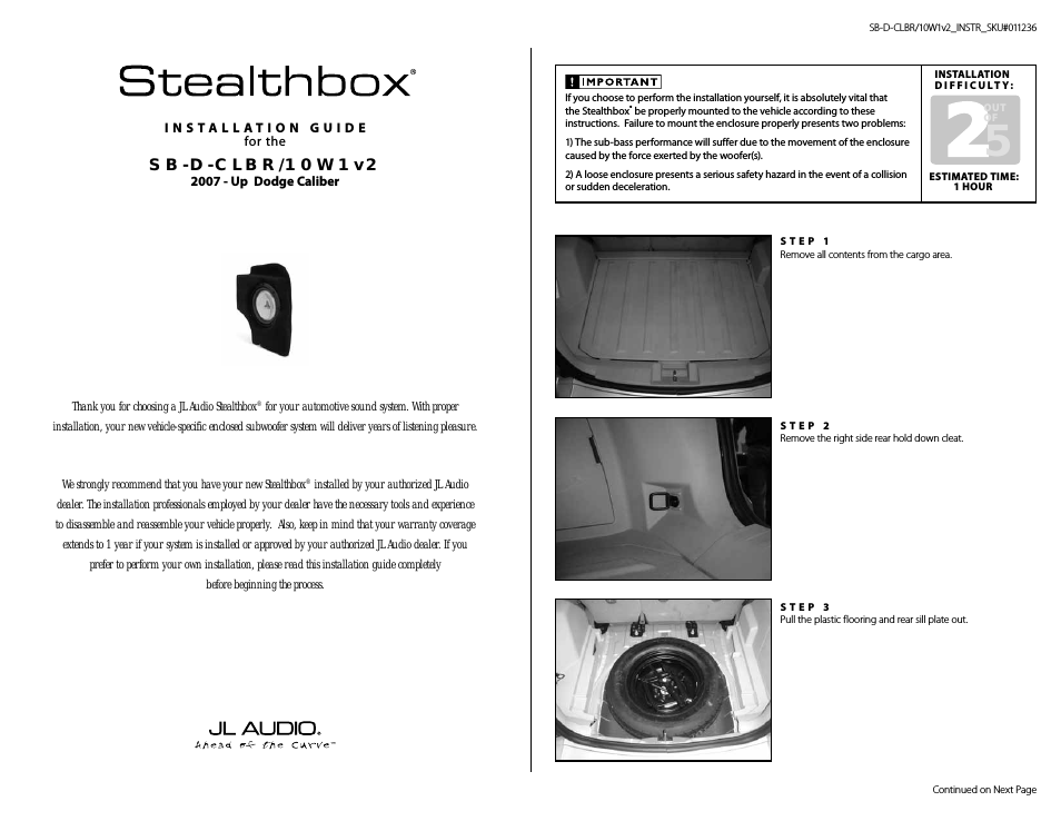 Stealthbox SB-D-CLBR/10W1v2