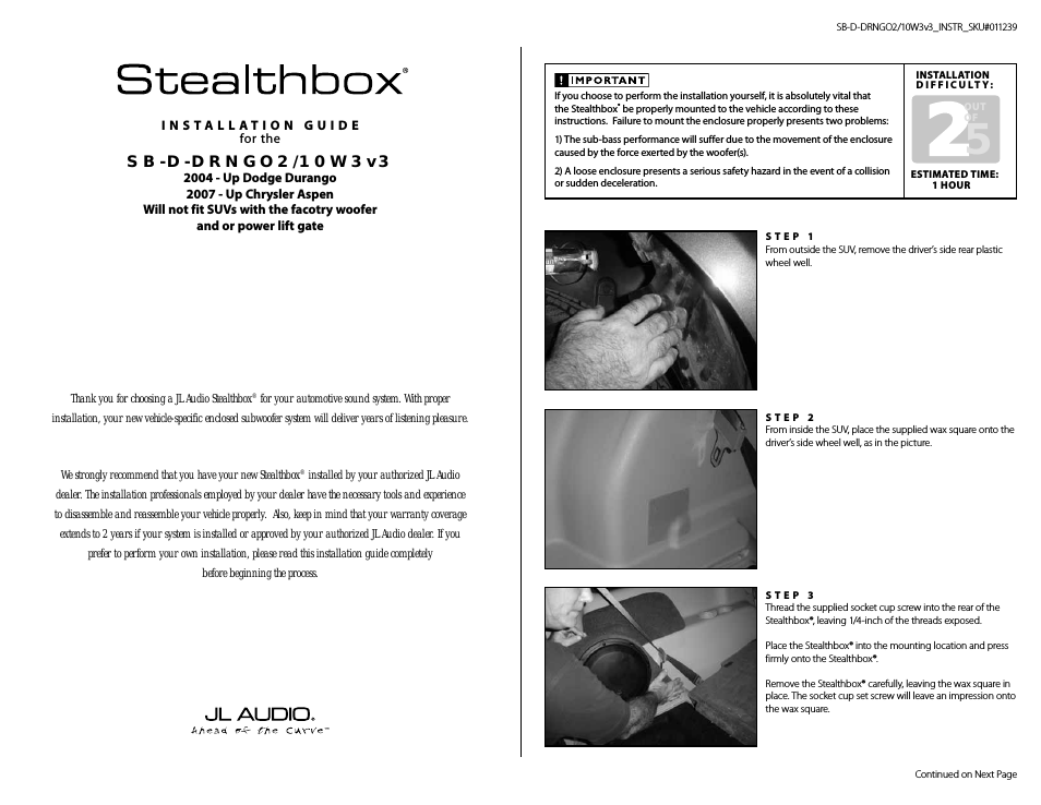 Stealthbox SB-D-DRNGO2/10W3v3