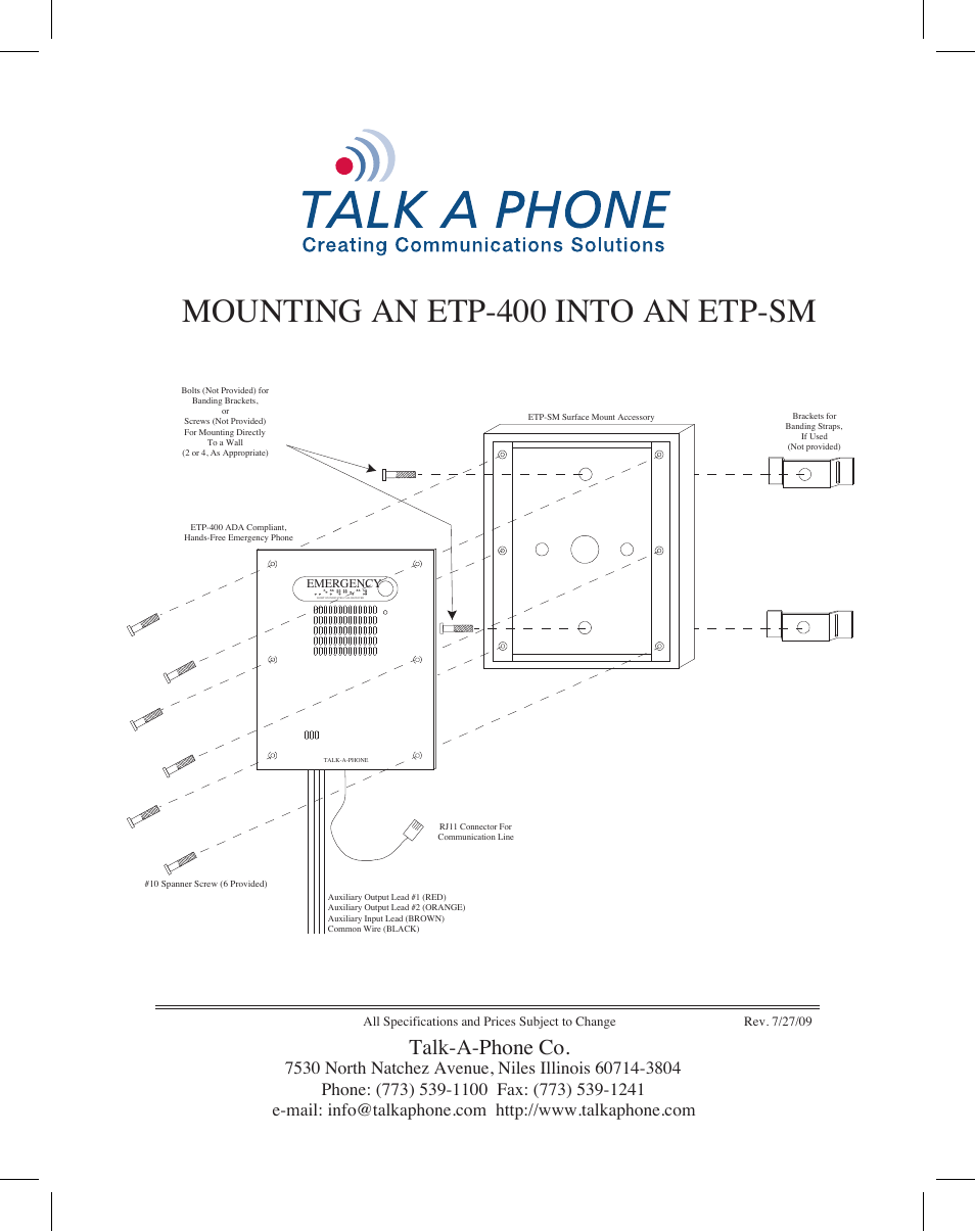 ETP-SM Emergency Call Box Surface Mount