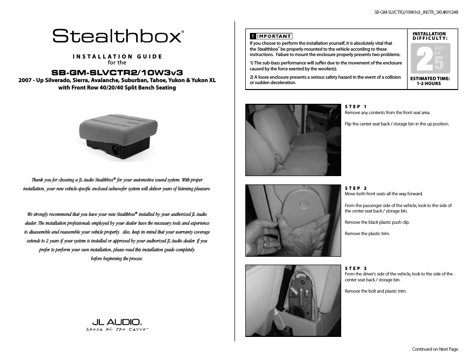 Stealthbox SB-GM-SLVCTR2/10W3v3/TN
