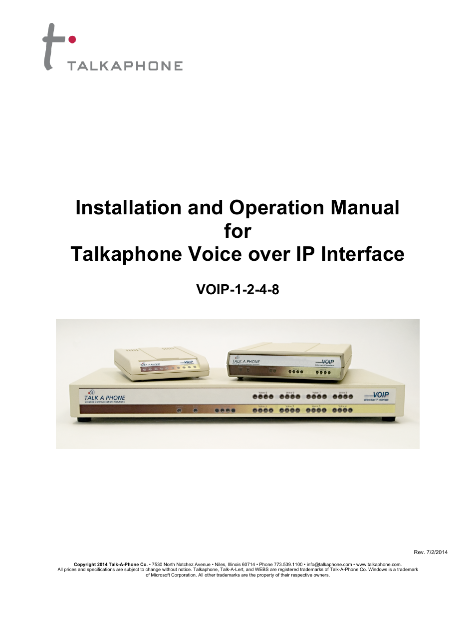 VOIP-1 VoIP Interface (1 channel)