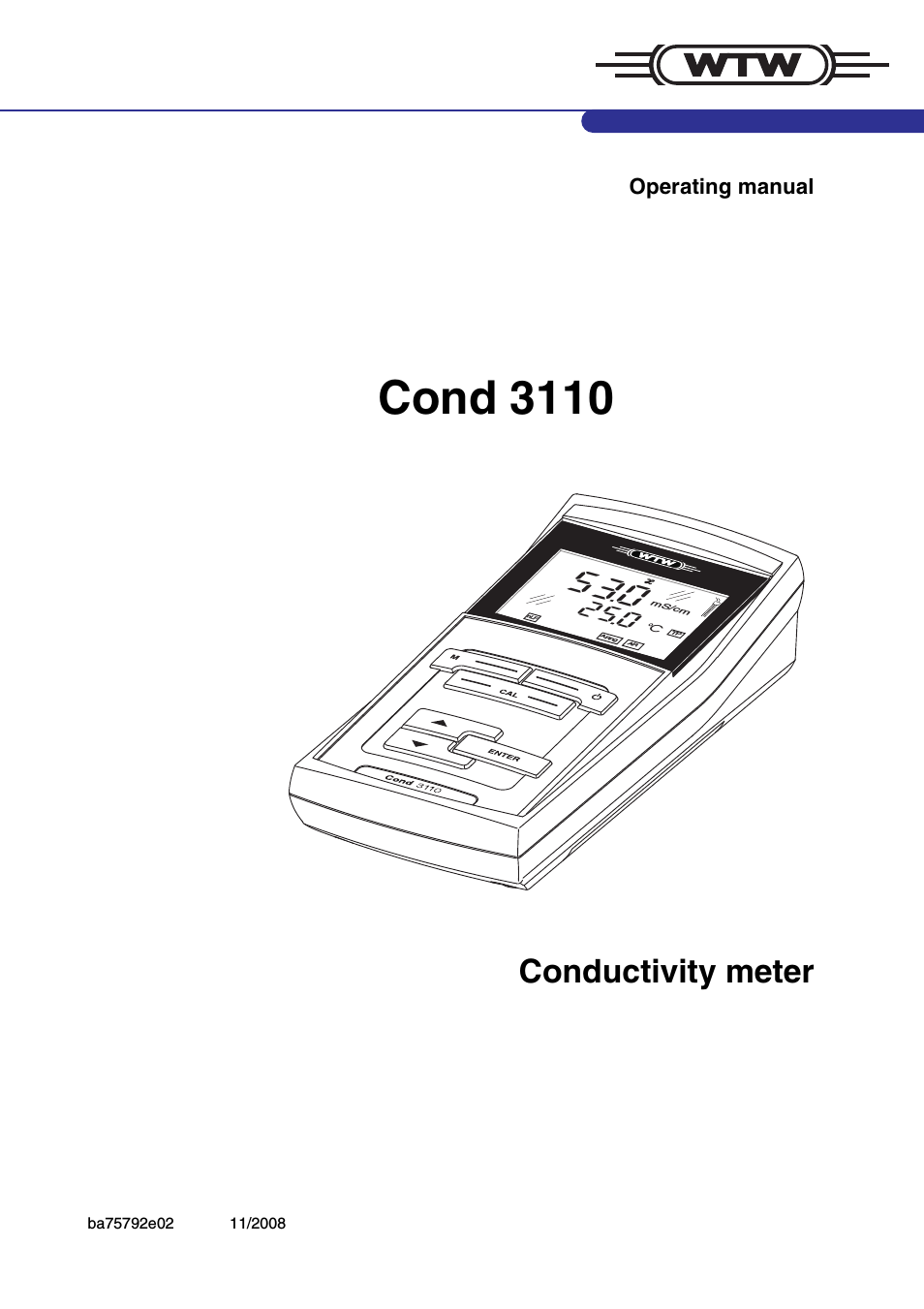 COND3110 HANDHELD CONDUCTIVITY METERS