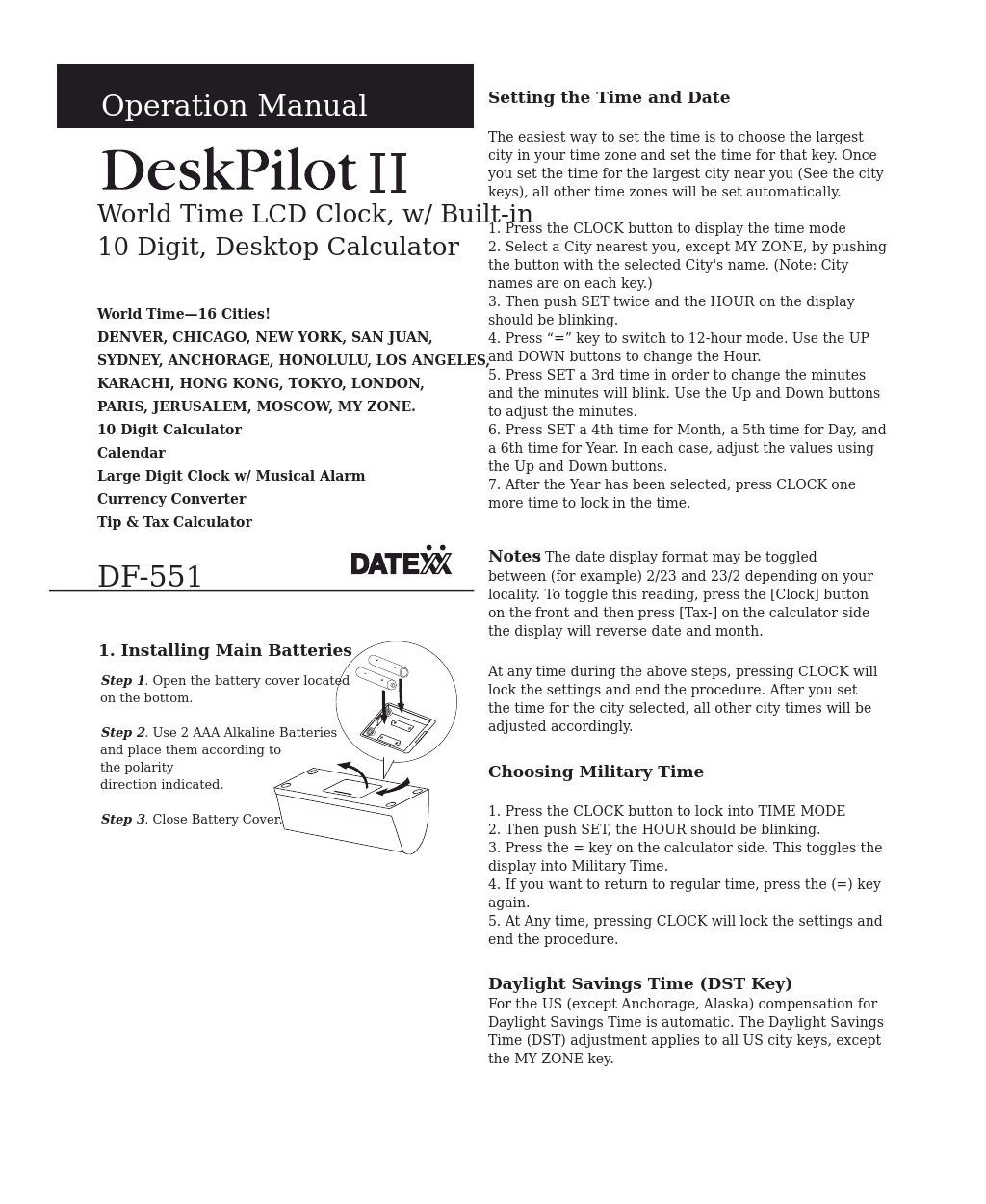 DESK PILOT II DF-551