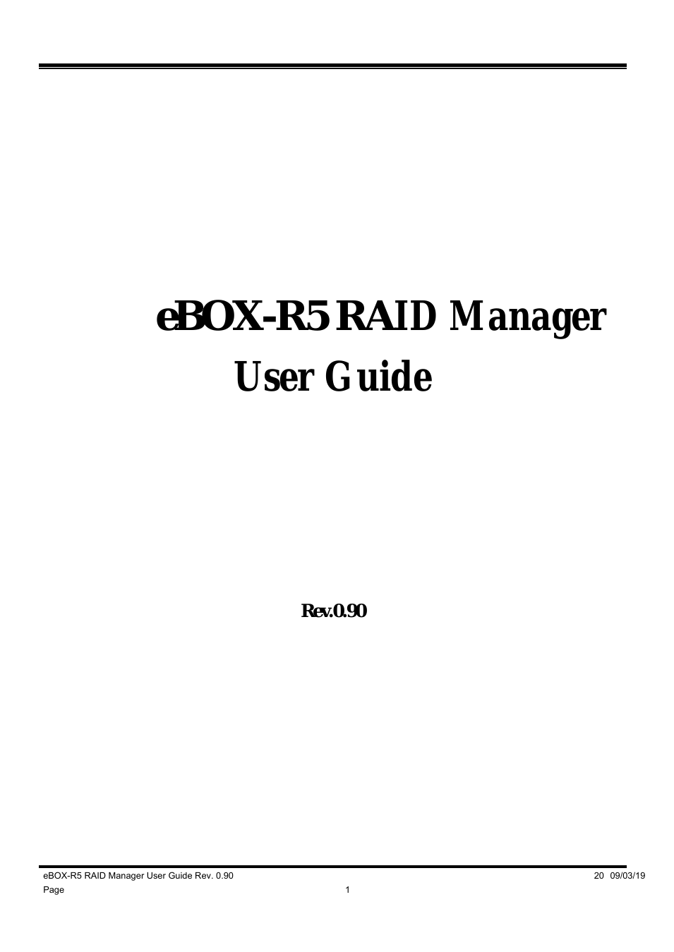 eBOX-R5 RAID Manager
