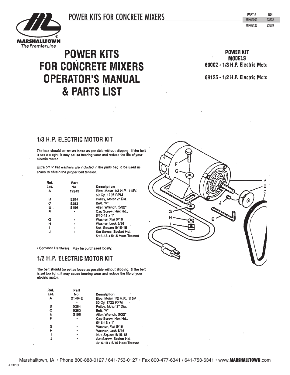 MIX69125 Electric Motor Kits