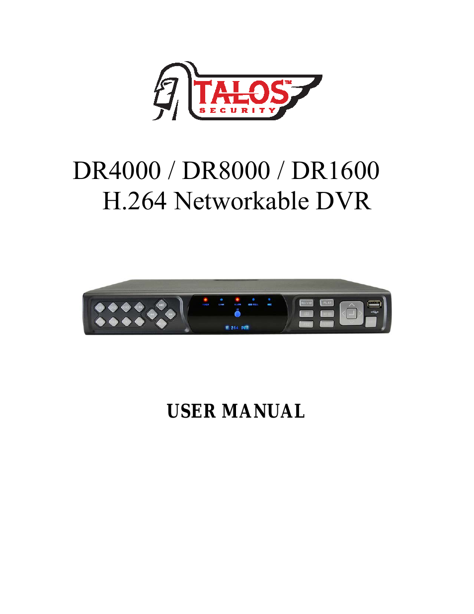 DR1600 Series DVR User Manual