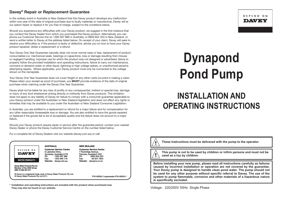Dynapond Pond Pump