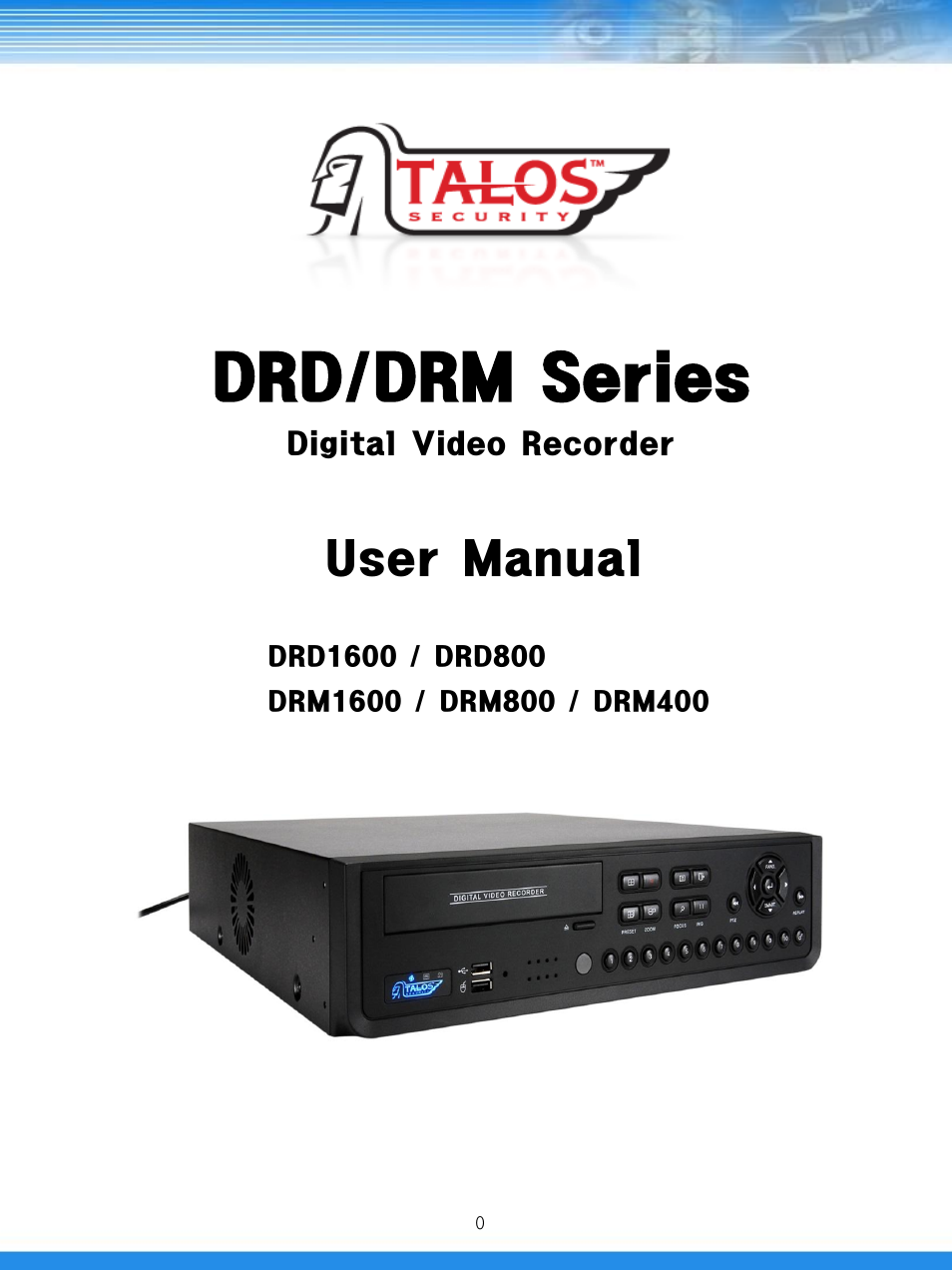 DRD800 DVR Manual