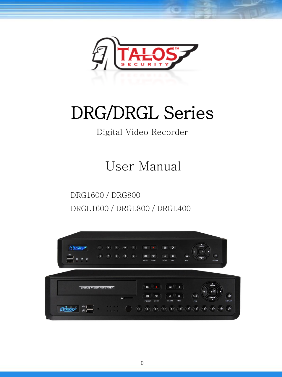 DRG1600 DVR Manual