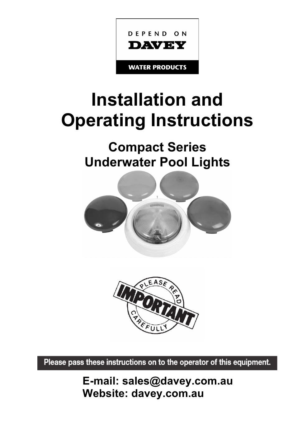 Compact Series Underwater Pool Lights