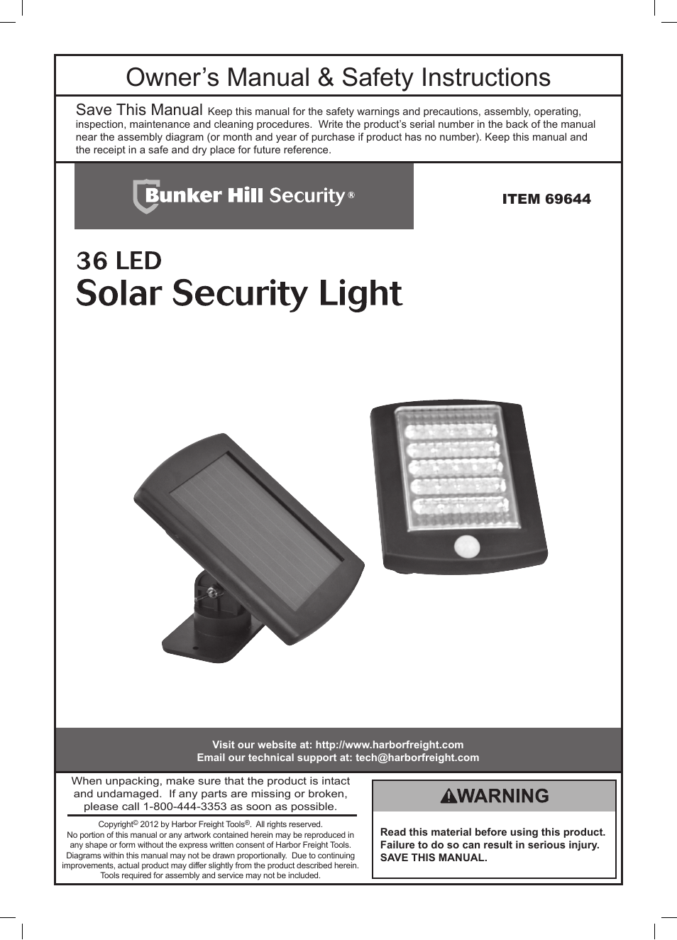 Solar Security Light 36