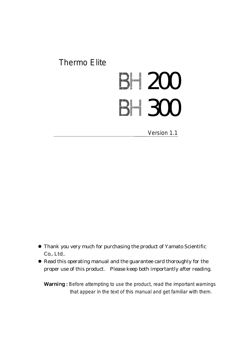 BH200 Thermo-Elite