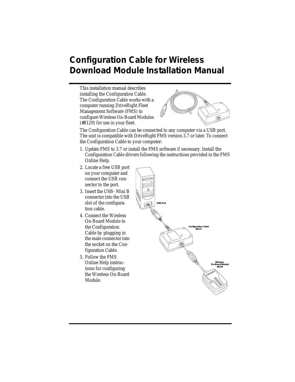 Config. Cable for Wireless On-Board Manual (8131)