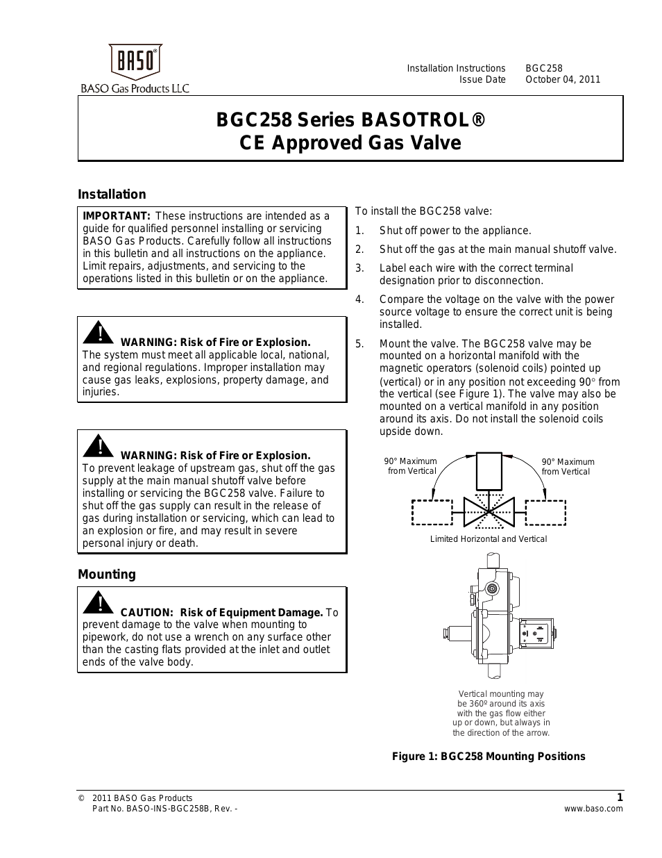 BGC258 Series BASOTROL