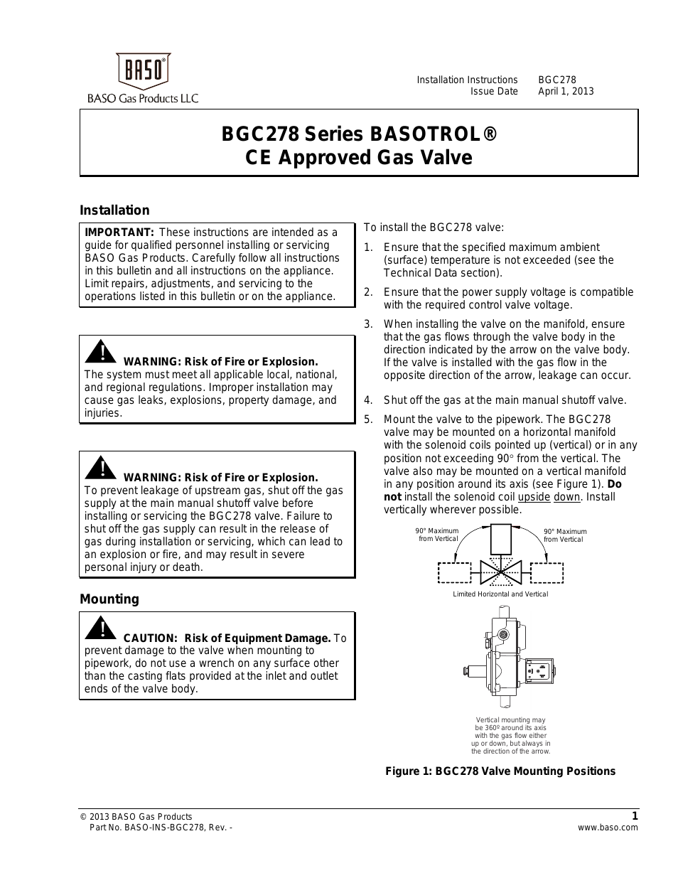BGC278 Series BASOTROL
