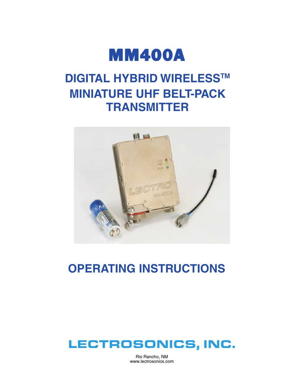 MM400a - Manual