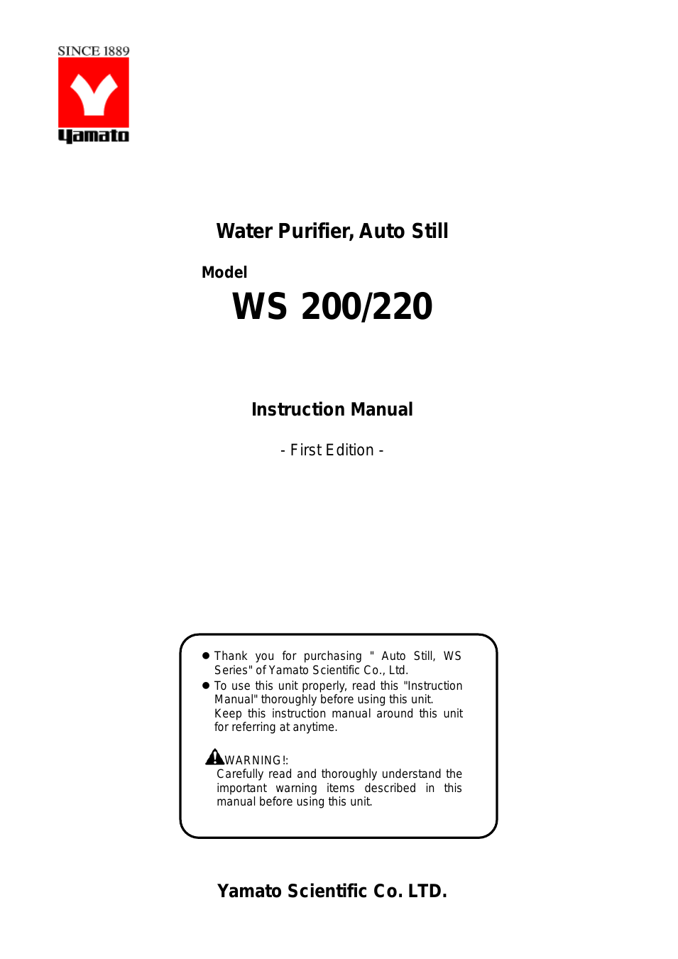 WS200 Water Purifiers