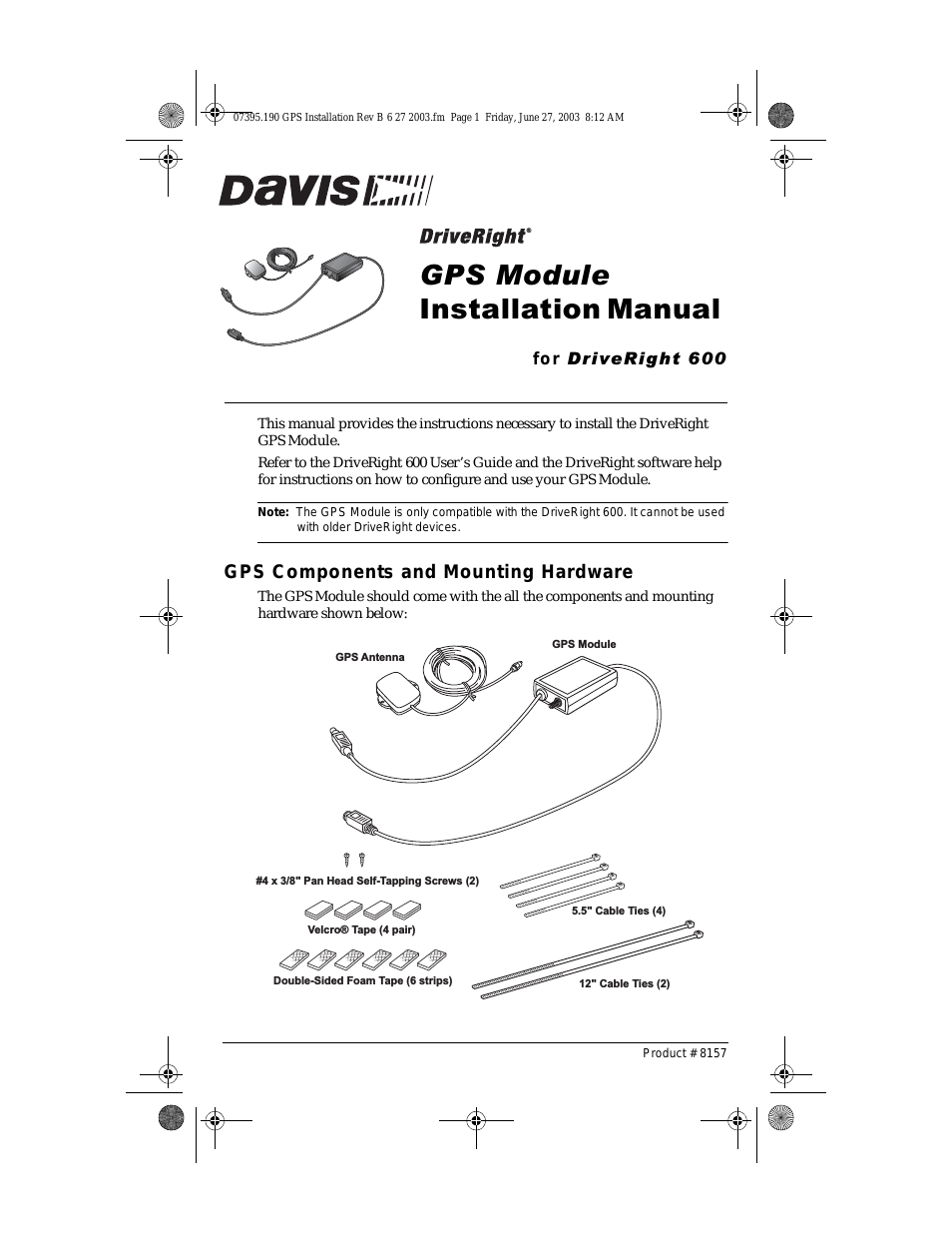 GPS Module Installation Manual (8128)
