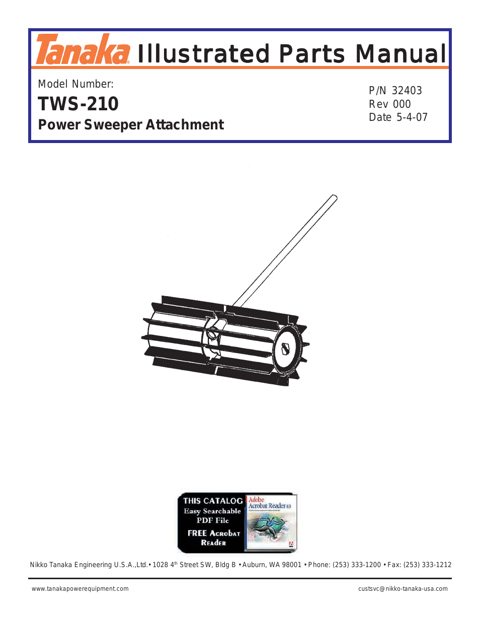 Power Sweeper Attachment TSW-210
