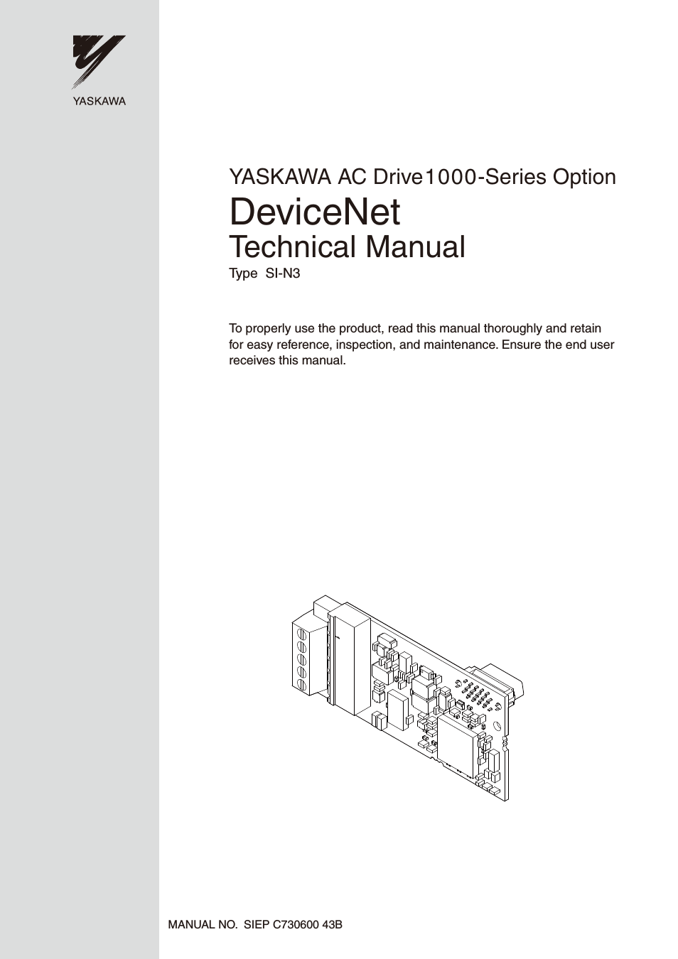 1000 Series Drive Option - DeviceNet Technical Manual