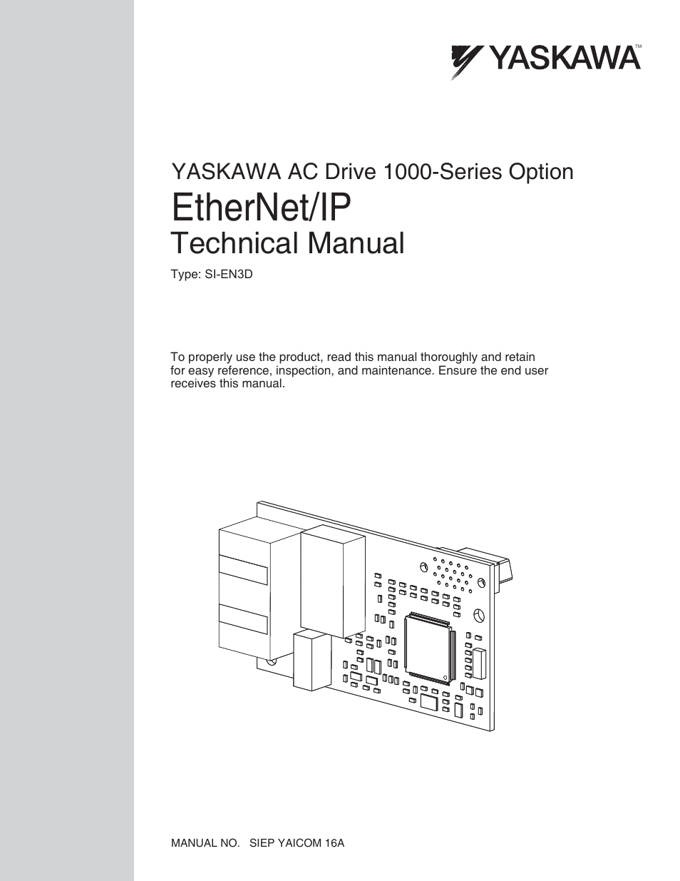 1000 Series Option Dual Port EtherNet/IP SI-EN3D Technical Manual