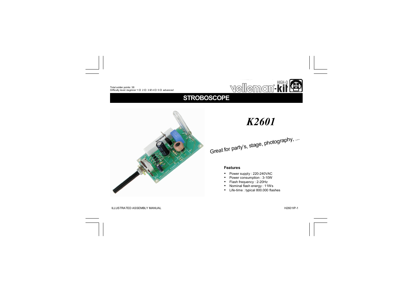 K2601 Assembly instructions