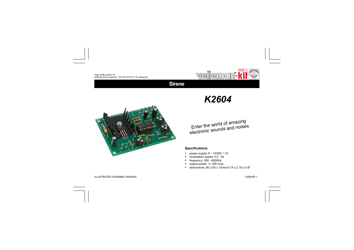 K2604 Assembly instructions