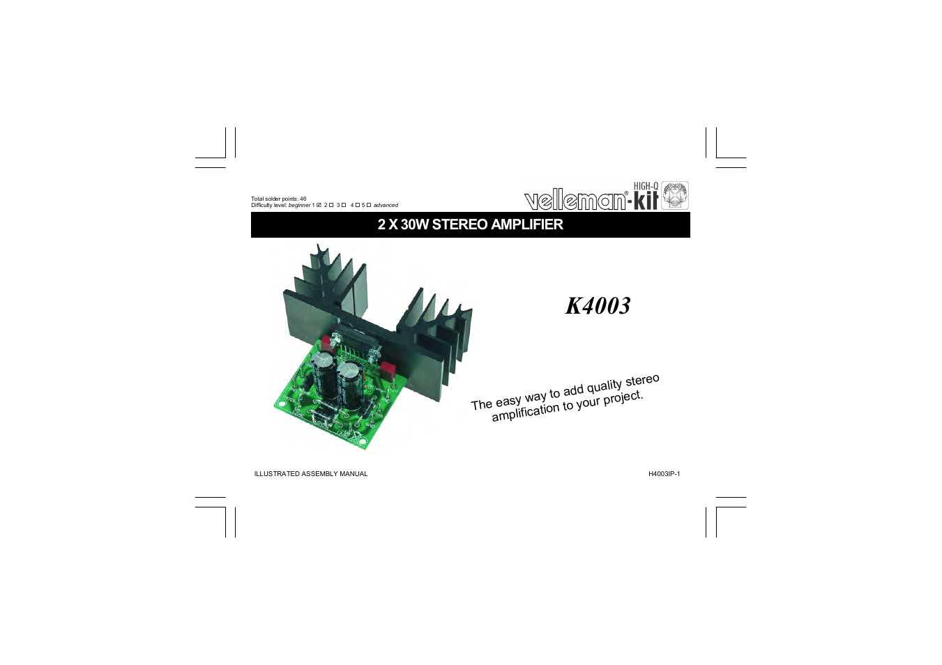 K4003 Assembly instructions