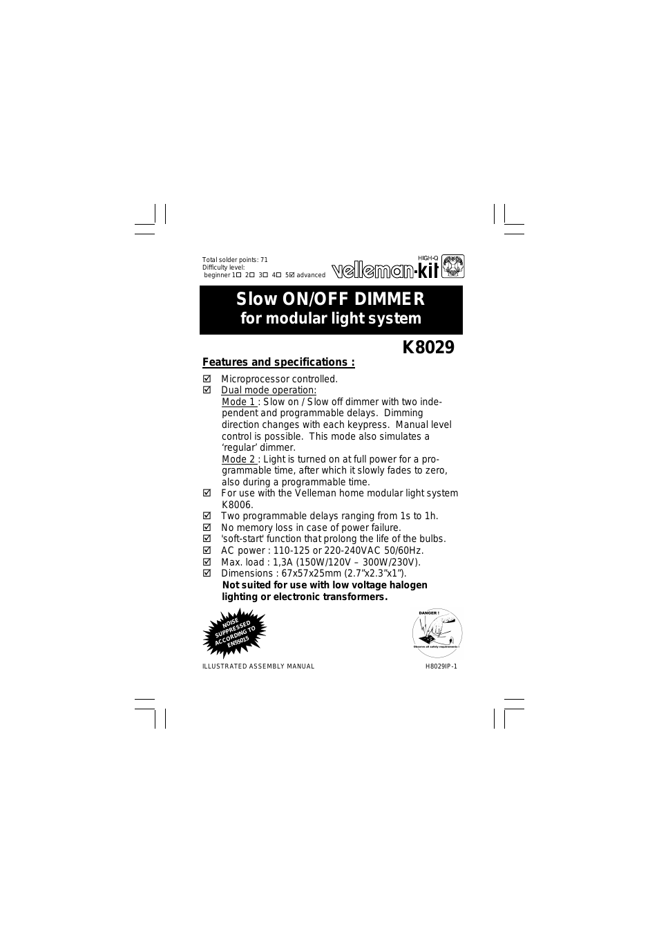 K8029 Assembly instructions