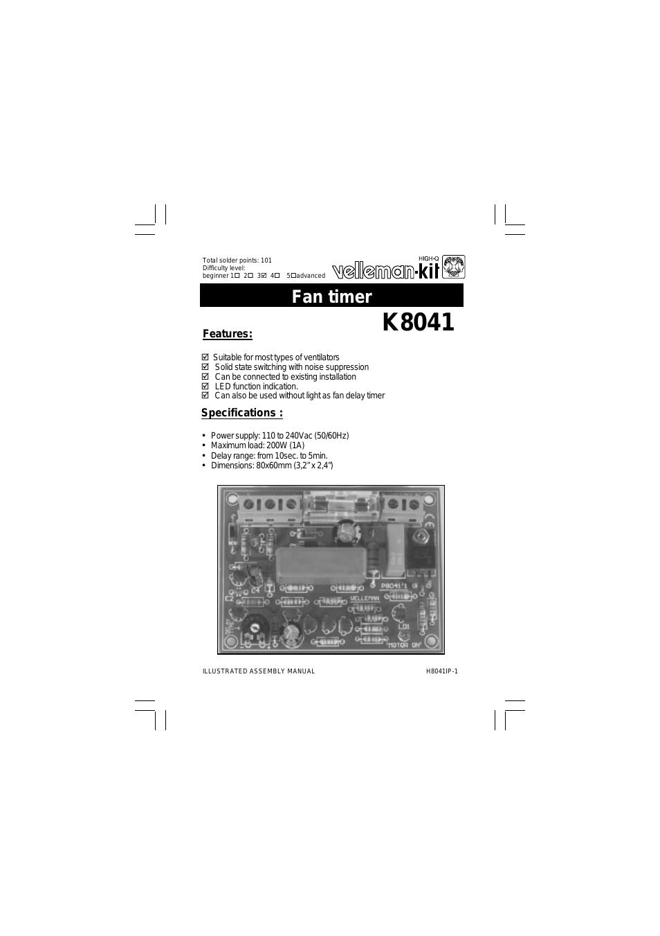 K8041 Assembly instructions