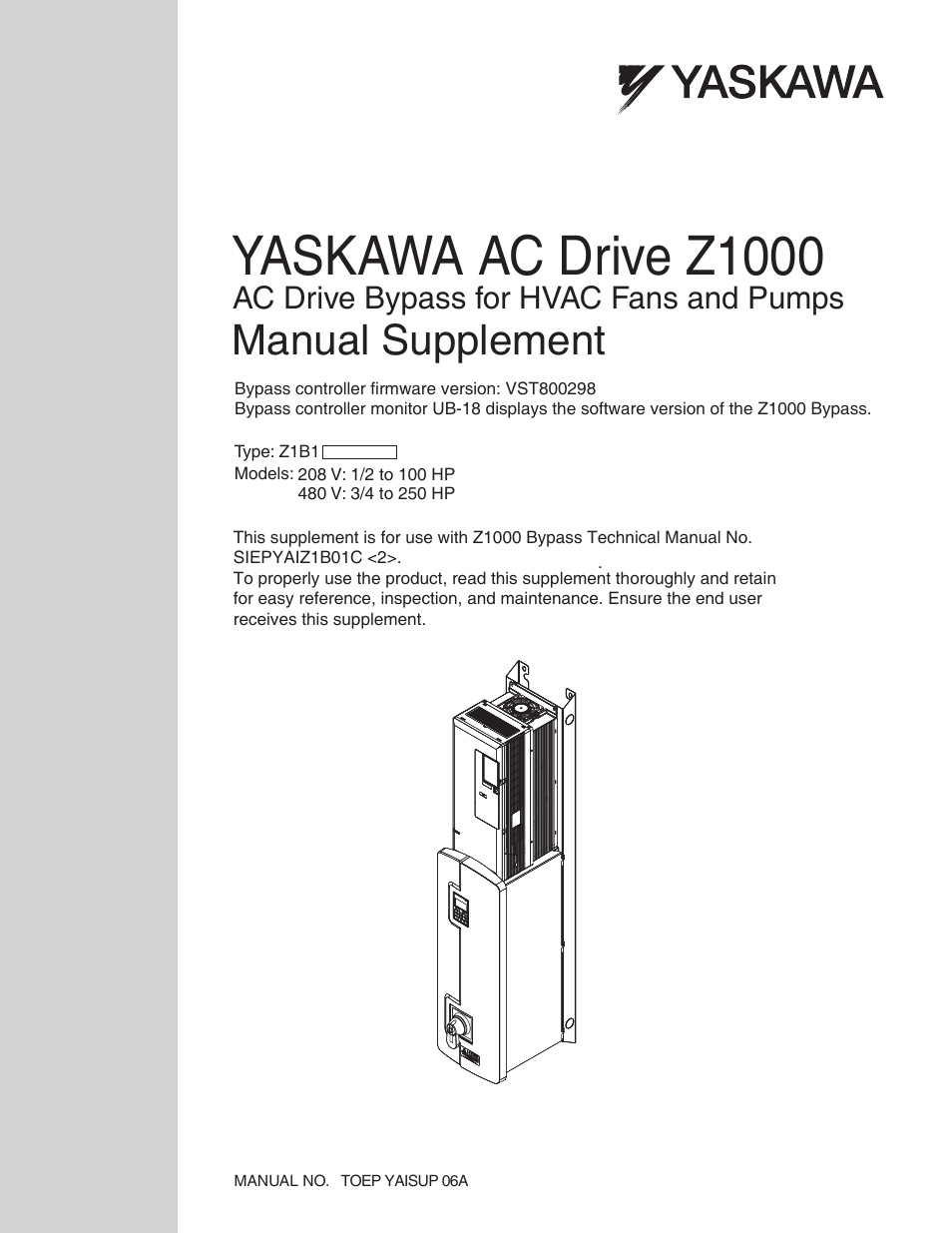 AC Drive Z1000 AC Drive Bypass for HVAC