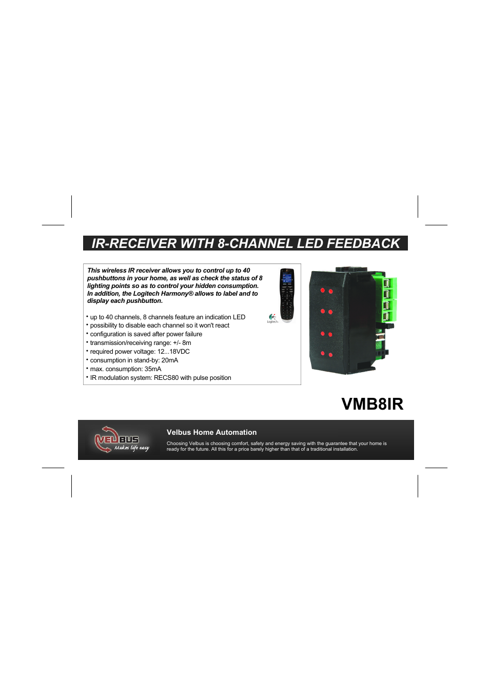 VMB8IR Short user manual