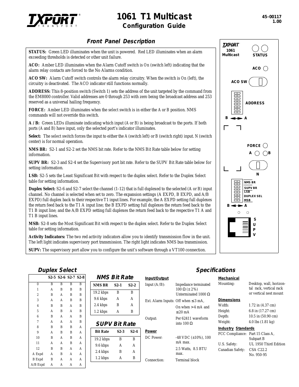 1061 Multicast Card (CG) Configuration/Installation Guide
