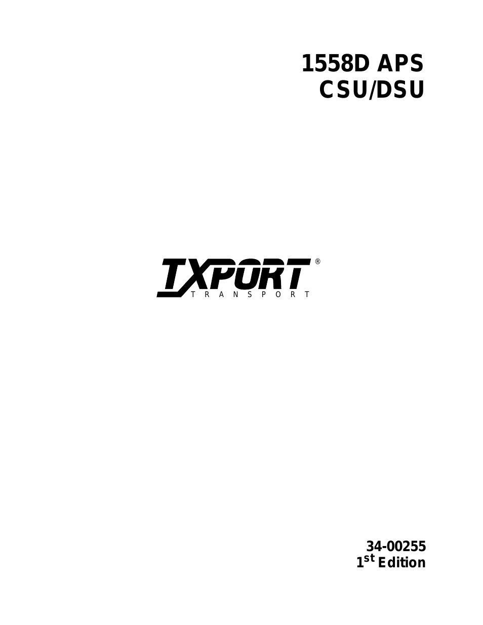 1558D (34-00255) Product Manual