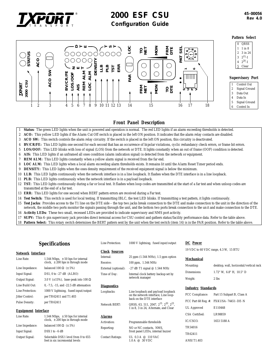 2000 ESF CSU Standalone (CG) Configuration/Installation Guide