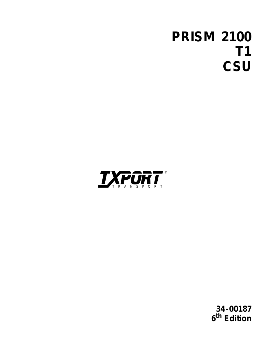 2100 (34-00187) Product Manual