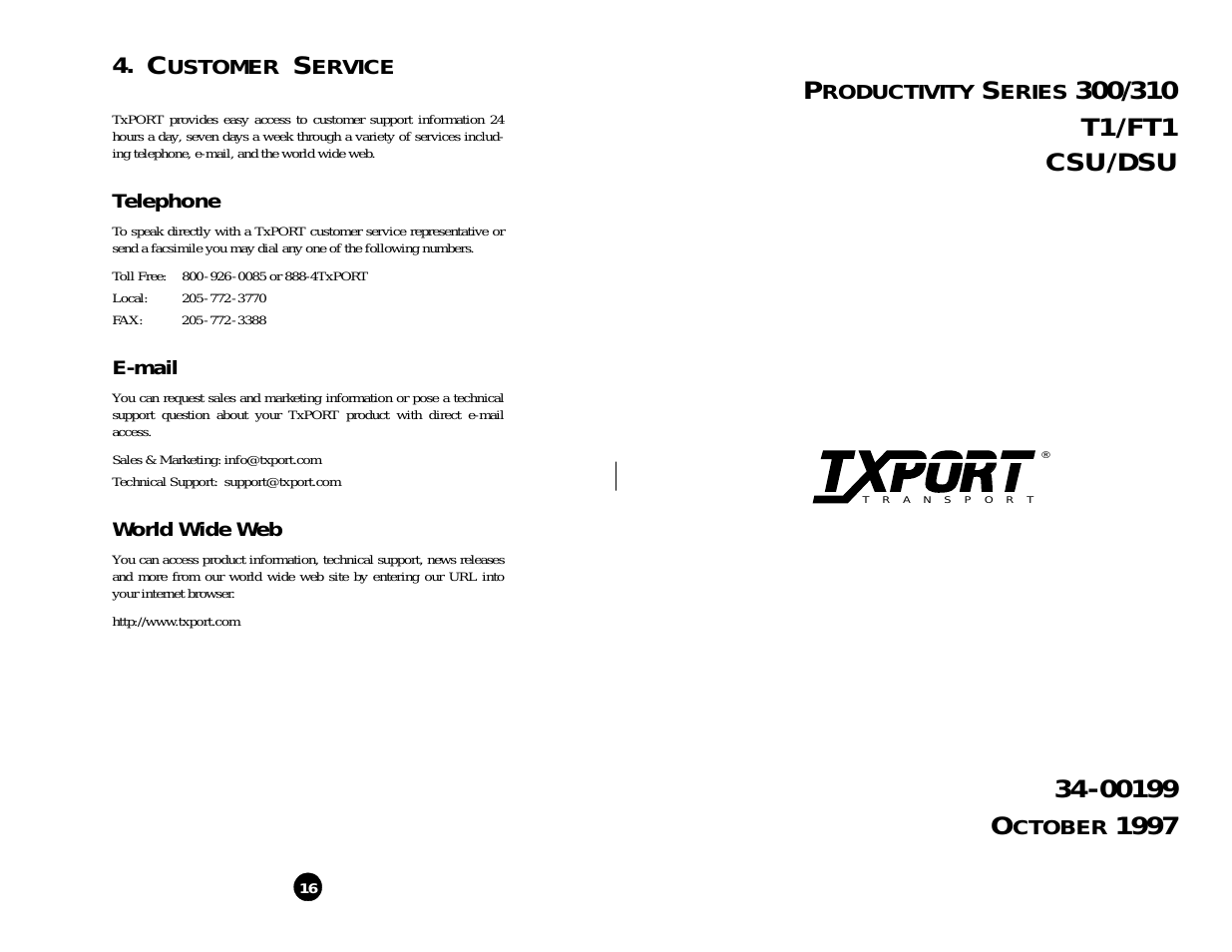300 (34-00199) Product Manual