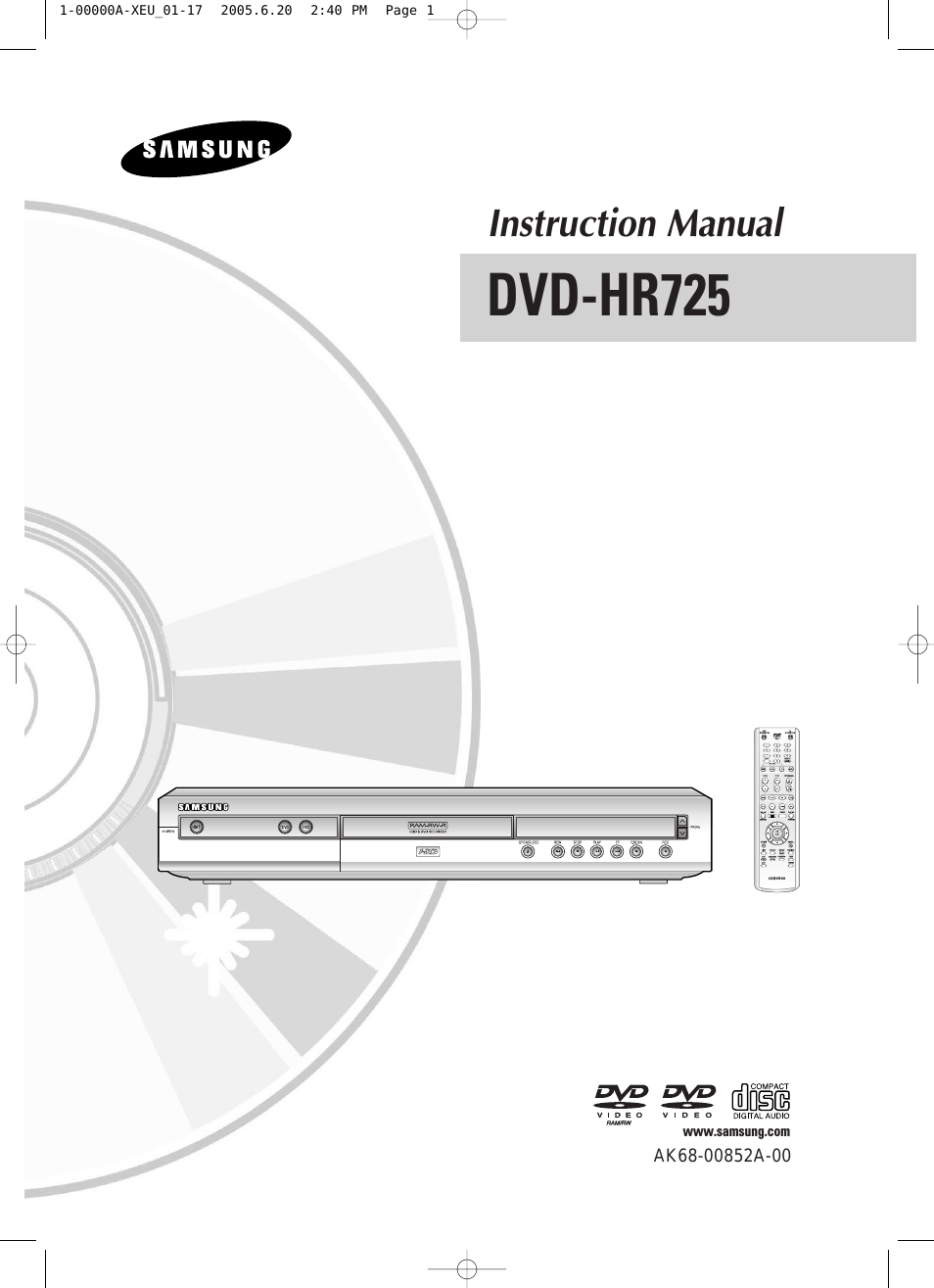 DVD-HR725