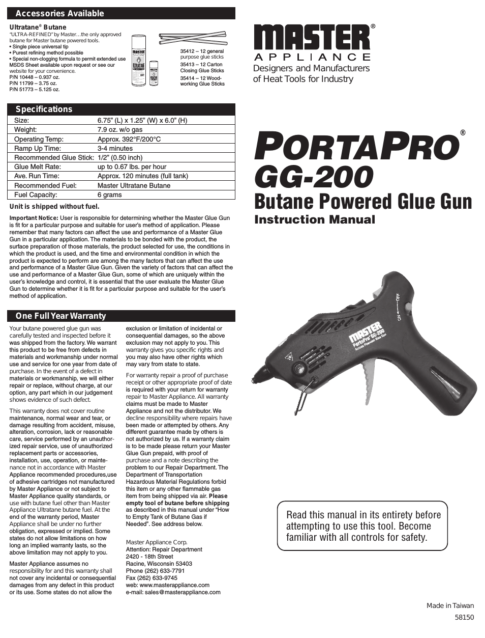 GG-200 PortaPro Glue Gun