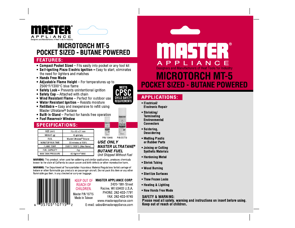 MT-5 Master Microtorch