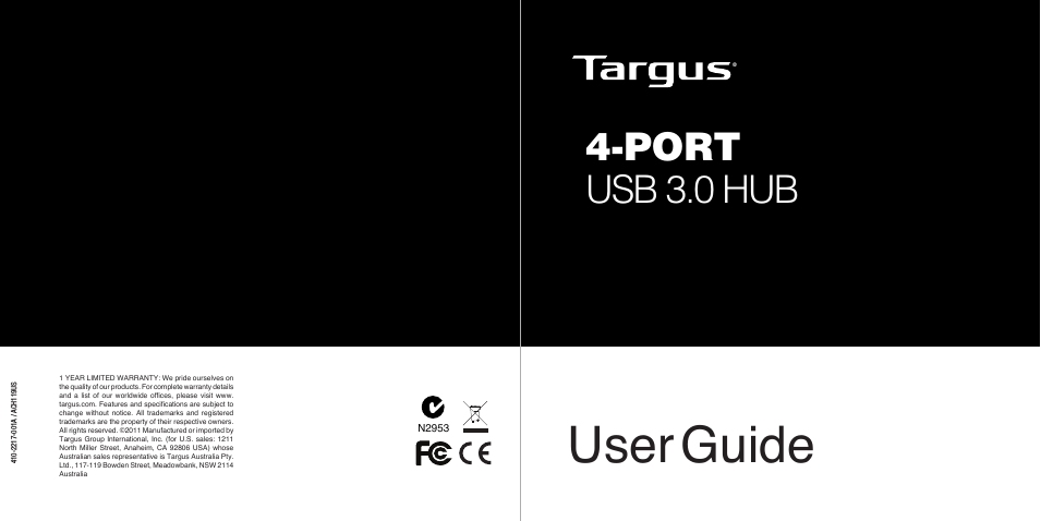 4-Port USB 3.0 Hub 410-2217-001A