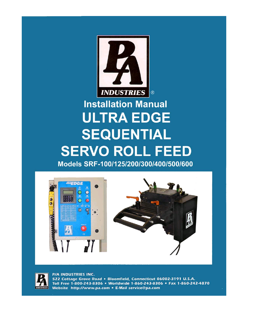Edge Sequential Servo Roll Feed SRF-100/125/200/300/400/500/600 - Installation Manual