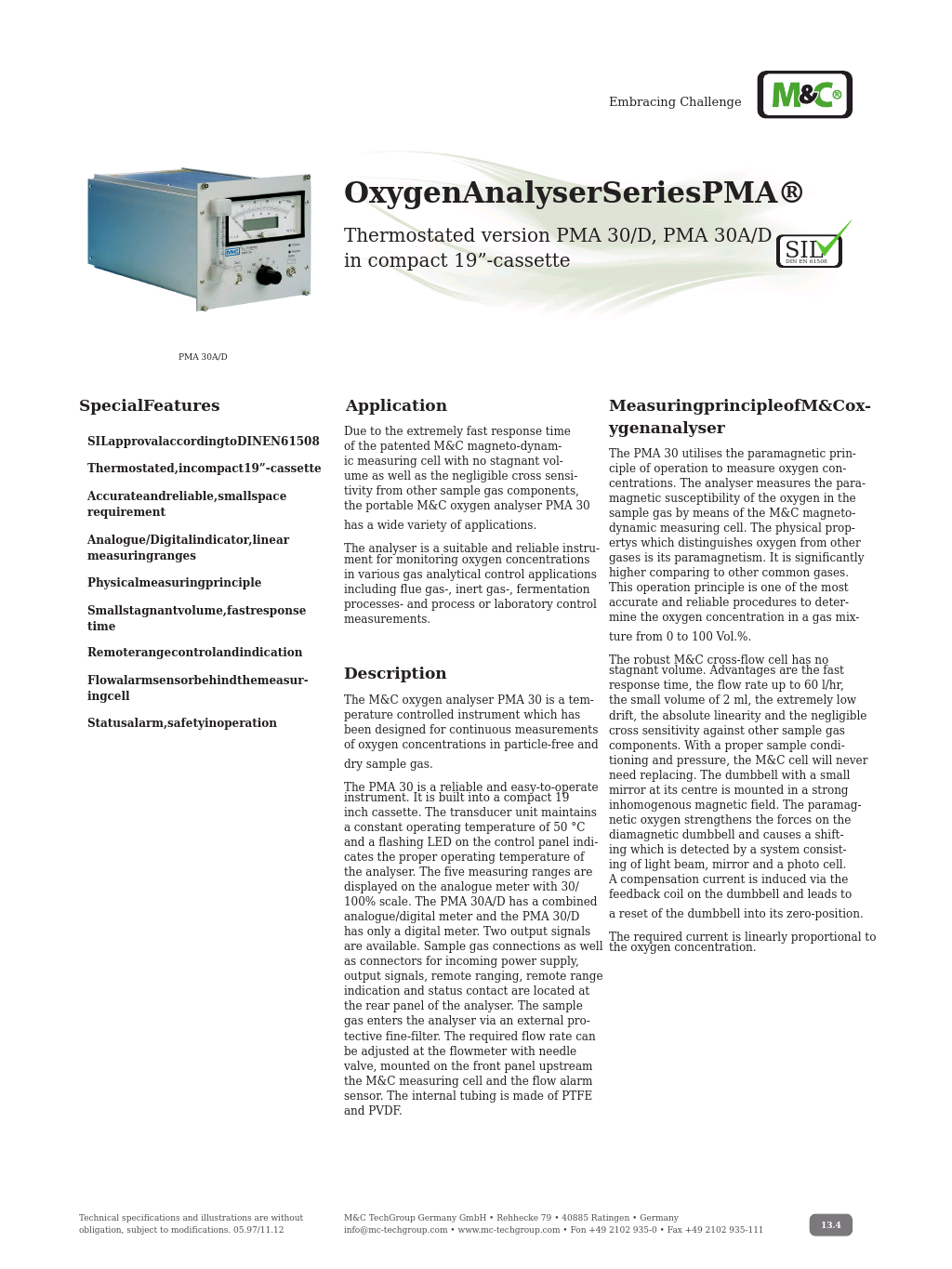 PMA 30A_D Data sheet