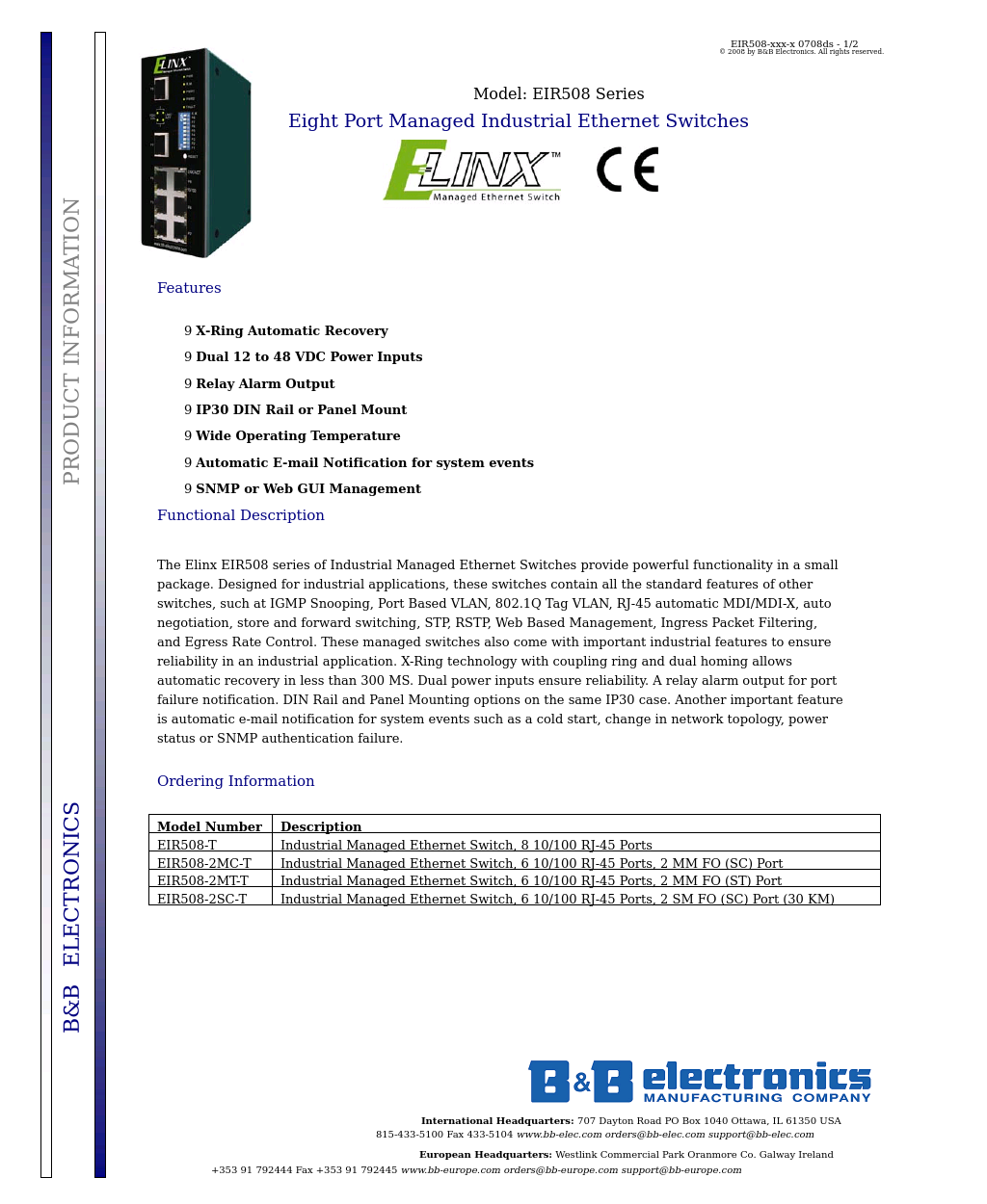 Elinx EIR508-2SC-T