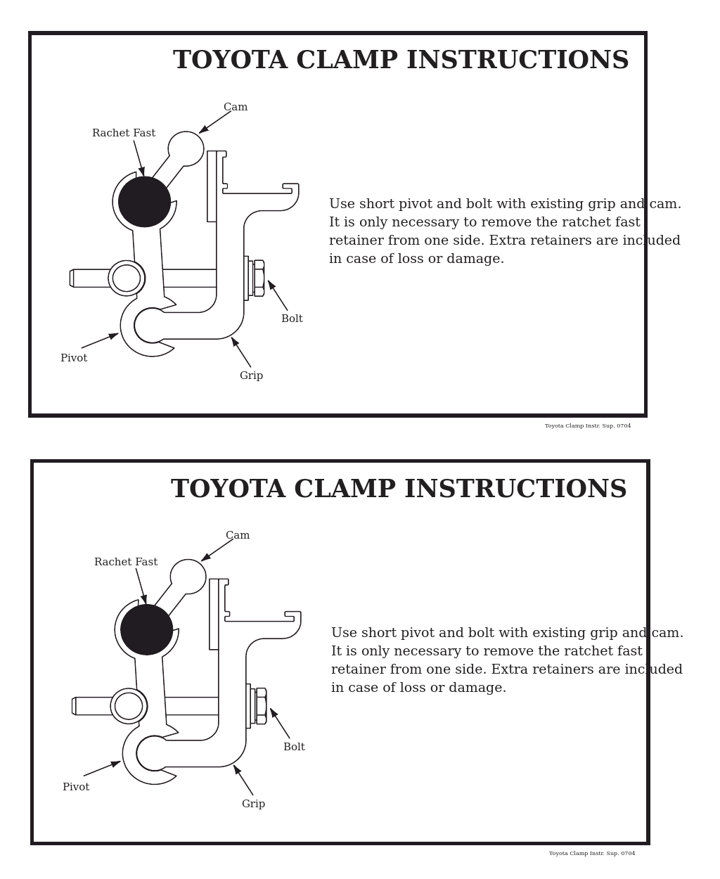 Toyota Clamp Instruction