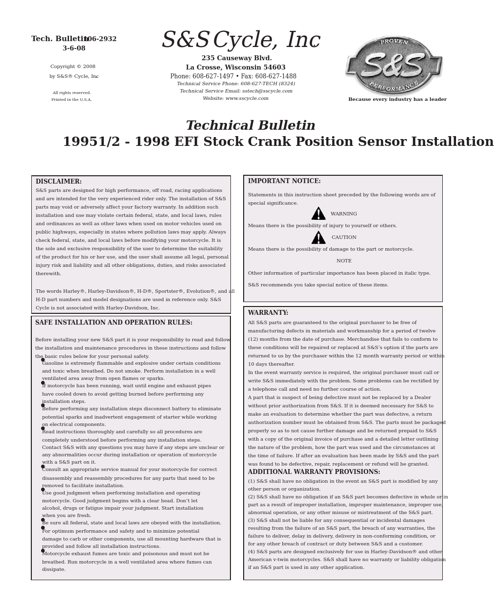 EFI Stock Crank Position Sensor 1995 1/2 - 1998