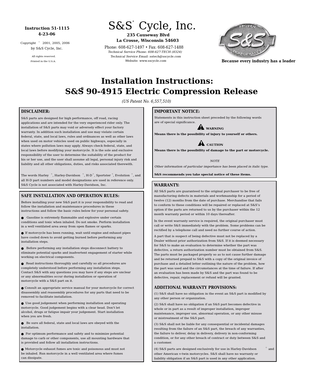 Electric Compression Release PN 90-4915