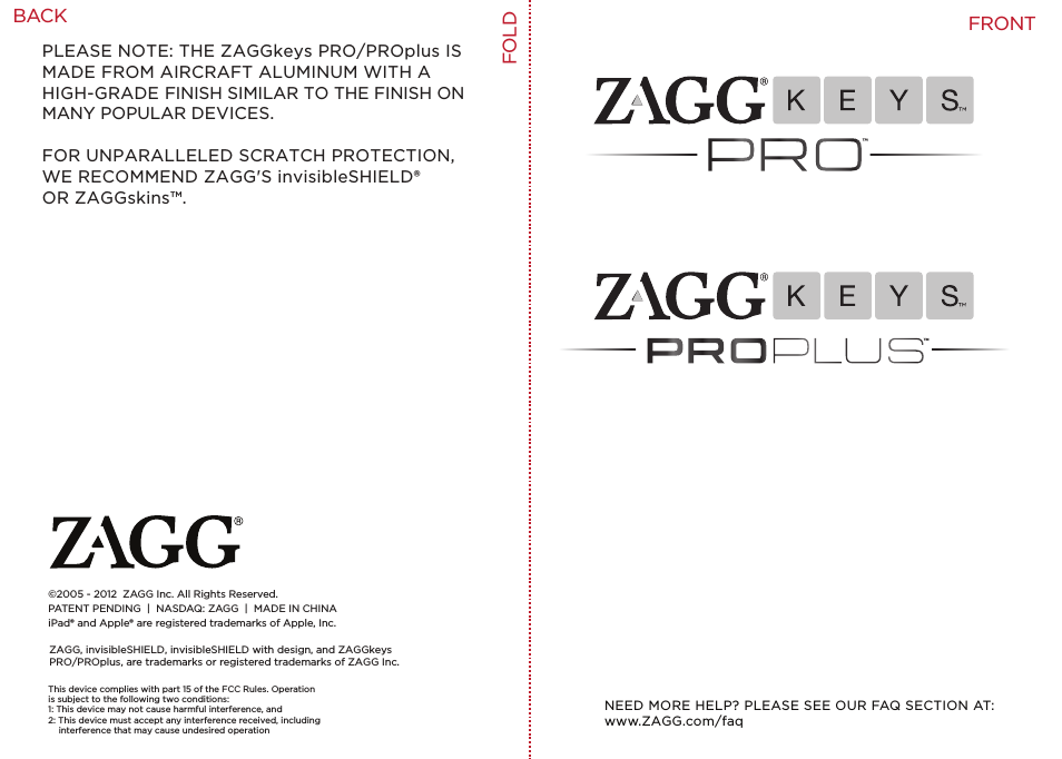 ZAGGkeys PRO/PROplus for iPad 2, 3, & 4