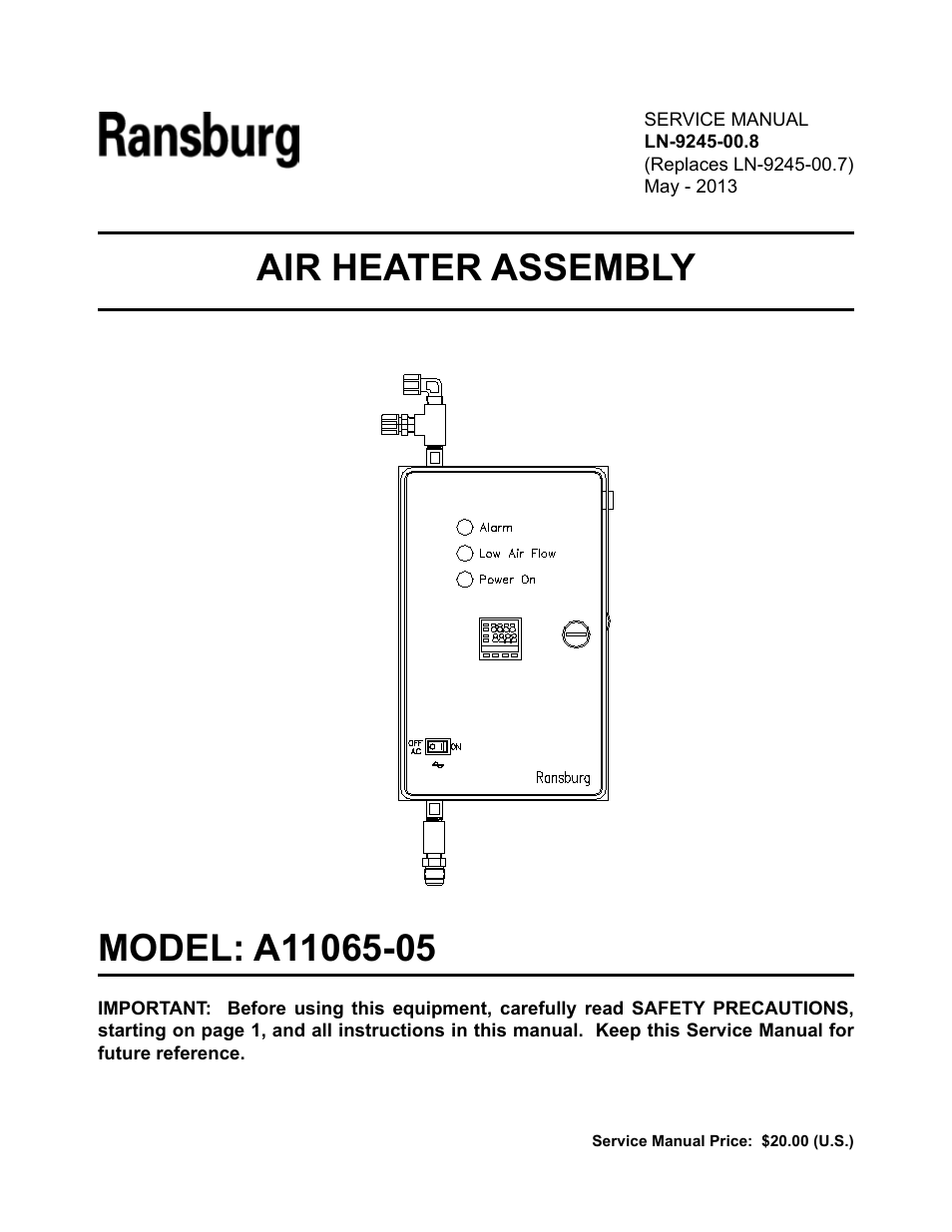 Air Heater Assy. A11065-05