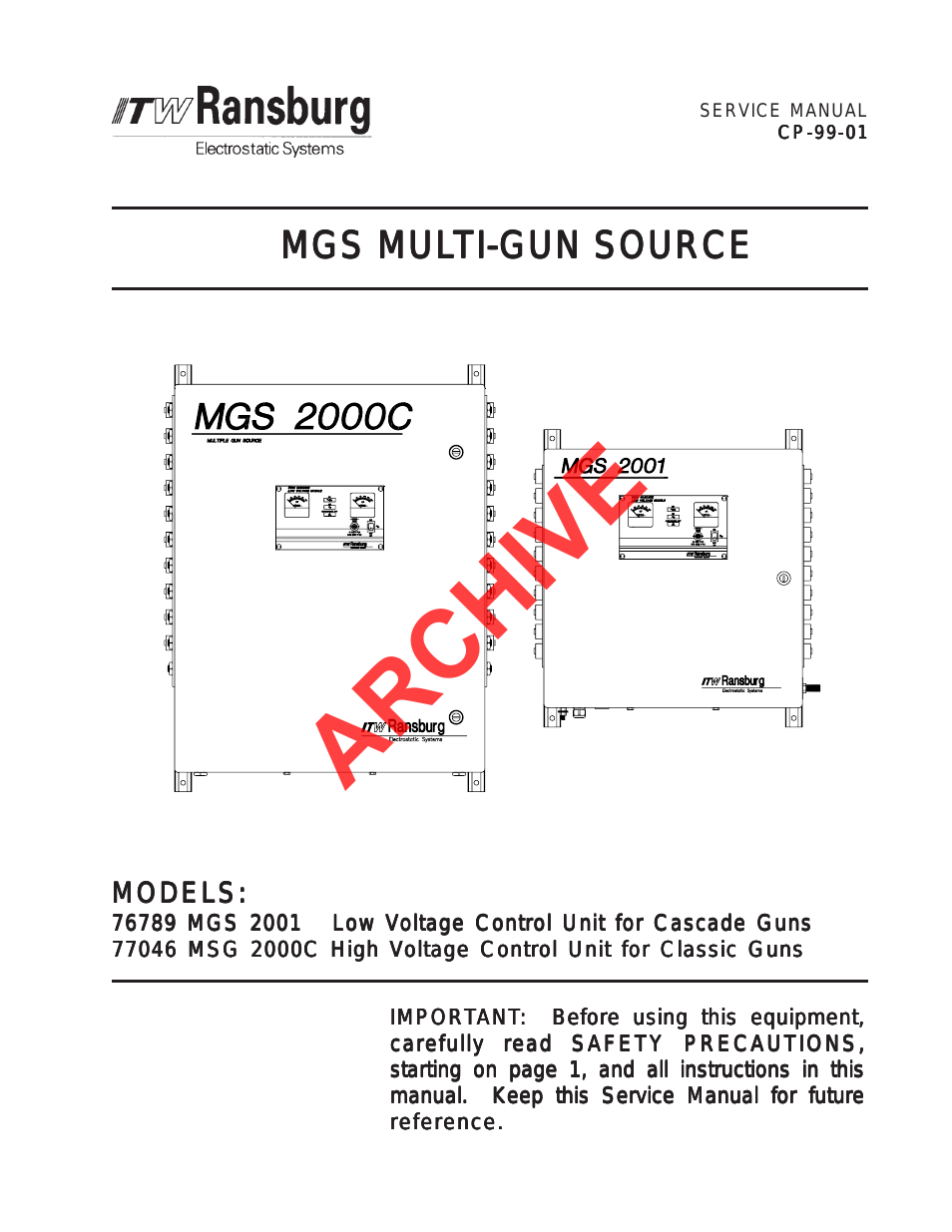 MGS Multi-Gun Source 76789, 77046
